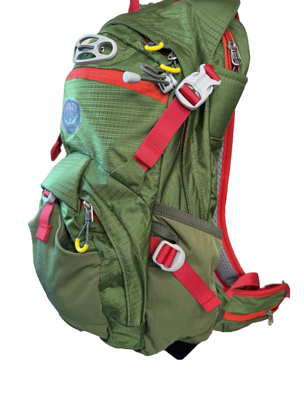 Osprey Manta 23 Hydration Hiking Pack Green/Red Rain NWOT